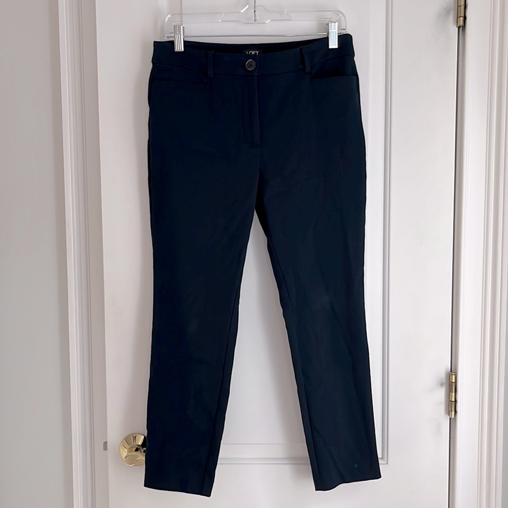 Loft navy petite skinny pants